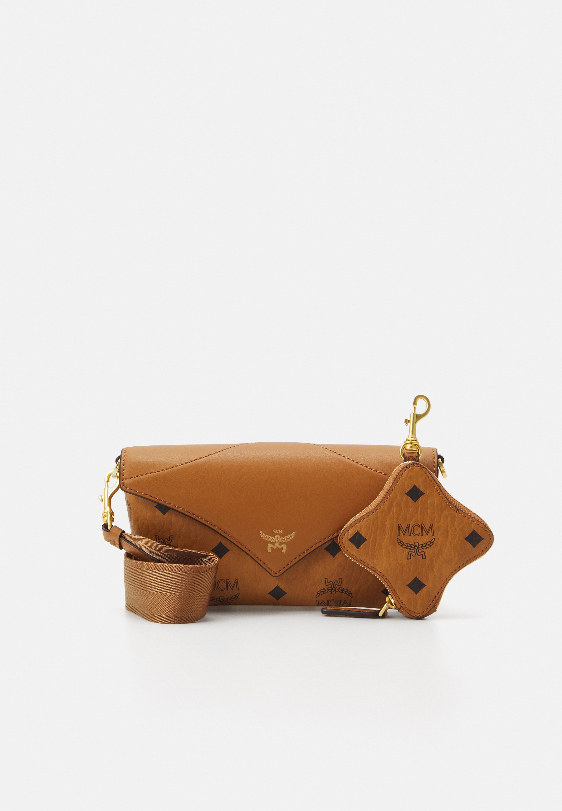 MCM DIAMOND MIX FLAT POUCH SET - Umhängetasche - cognac - Zalando.de
