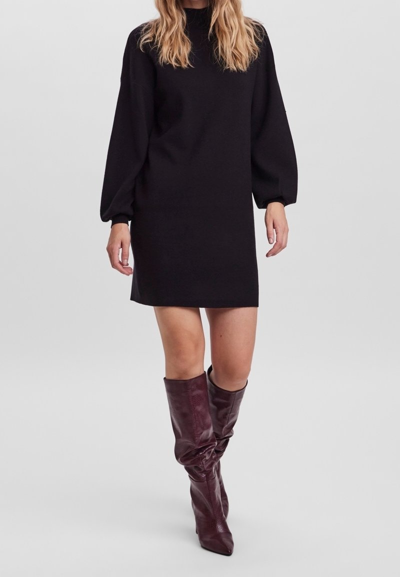fashion nova scrunch dress Curve knitted rib roll neck midaxi jumper dress in Black – Fashion//SZN