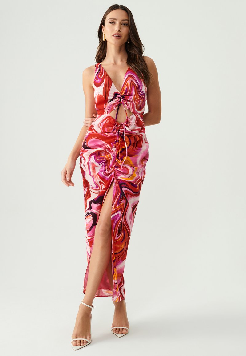 strapless open back dress Sandy Swirl Midi Dress – Sister Jane main image 0