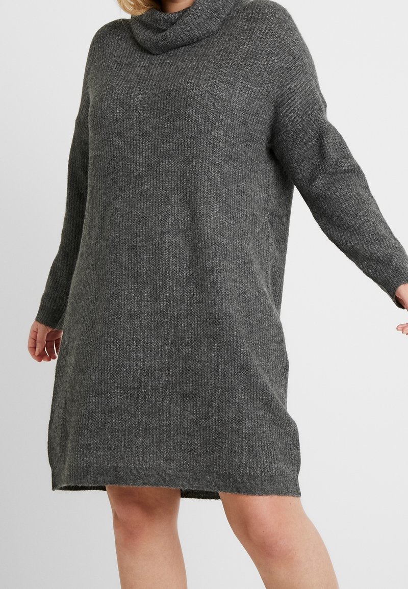 ONLY Carmakoma Abito in maglia - mottled dark grey