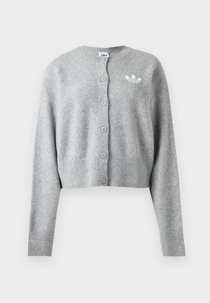 adidas Originals, ESSENTIALS KNIT CARDIGAN - Strickjacke - medium grey heather
