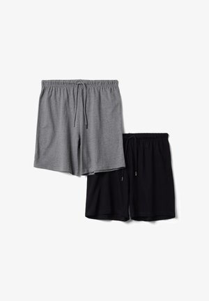 OVS, 2 PACK PYJAMA SHORTS - Bas de pyjama - grey black