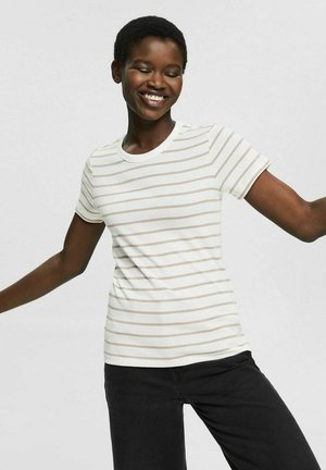 MIT STREIFEN - T-shirts med print - off white