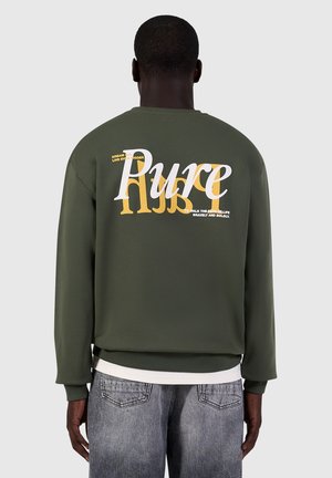 Pure Path, LOOSE FIT CREWNECK LS SWEATERS - Sweatshirt - dark army