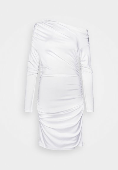 Et Ochs FREYA TWIST MINI DRESS - Φόρεμα από ζέρσεϊ - optic white