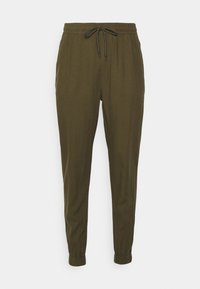LINEN BLEND - Pantaloni - olive