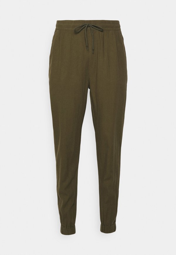 LINEN BLEND - Trousers - olive