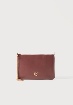 Τσαντάκι - burgundy wine/antique gold-coloured