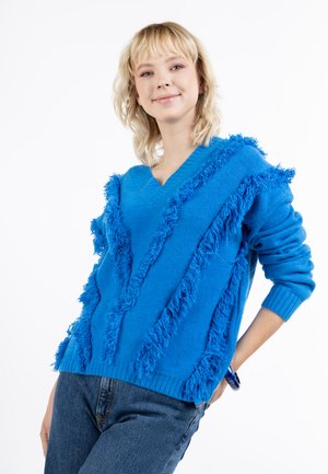 Strickpullover - blau
