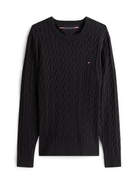 CLASSIC CABLE CREW NECK - Strikkegenser - black