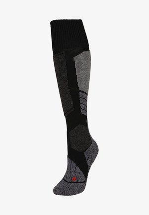 SK1 SKIING FUNCTIONAL YARN-WOOL-SILK-MIX - Kniekousen - black mix