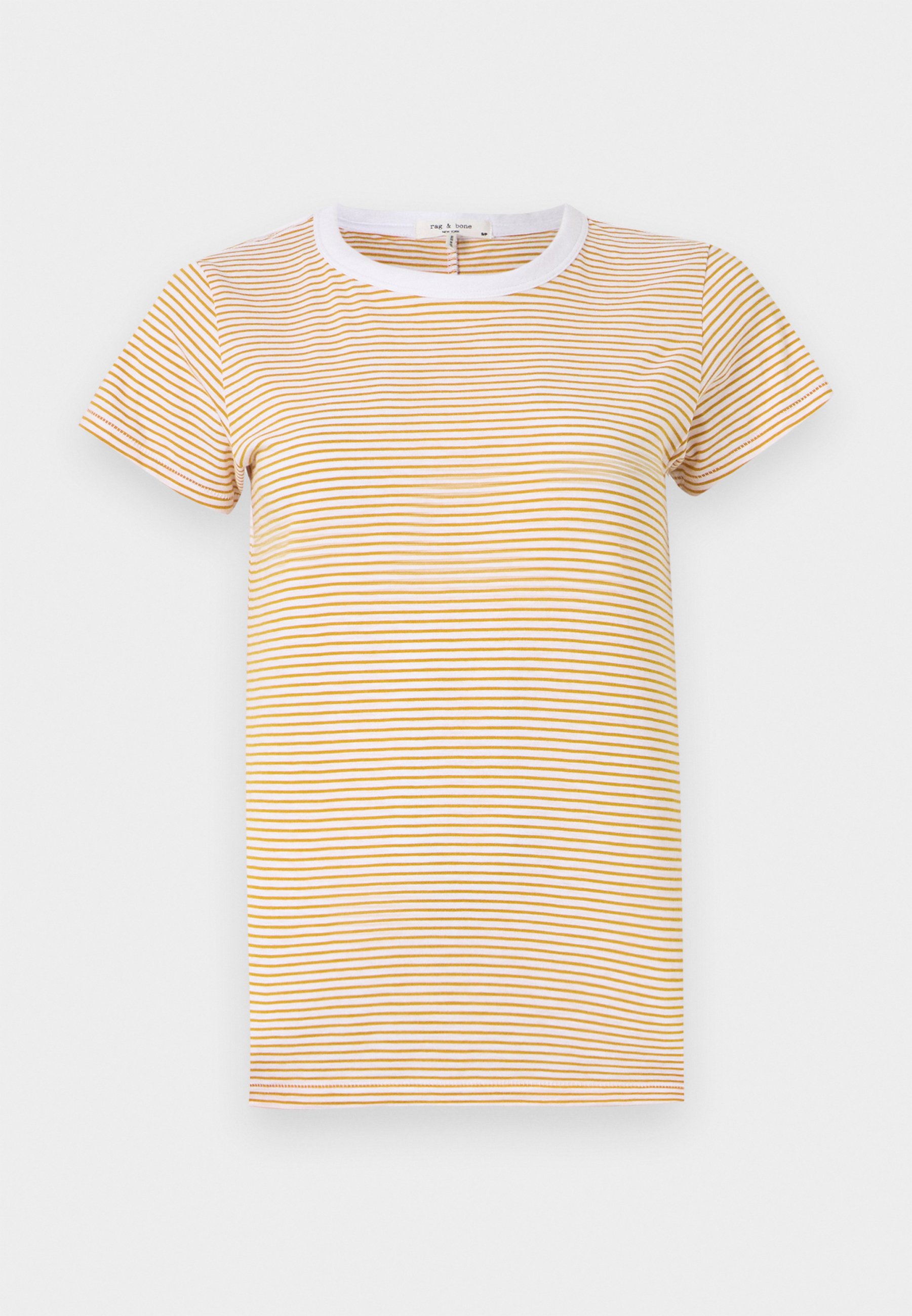 rag & bone THE SLUB STRIPE TEE - Print T-shirt - yellowmult