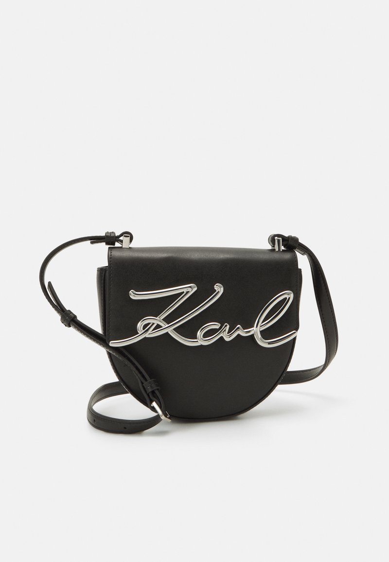 KARL LAGERFELD SIGNATURE SADDLE BAG Across body bag black Zalando.ie