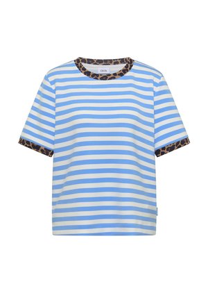 Cecil, T-SHIRT MIT RUNDHALS UND LEO-DETAILS - T-Shirt print - easy blue
