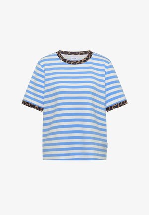 Cecil, T-SHIRT MIT RUNDHALS UND LEO-DETAILS - T-Shirt print - easy blue