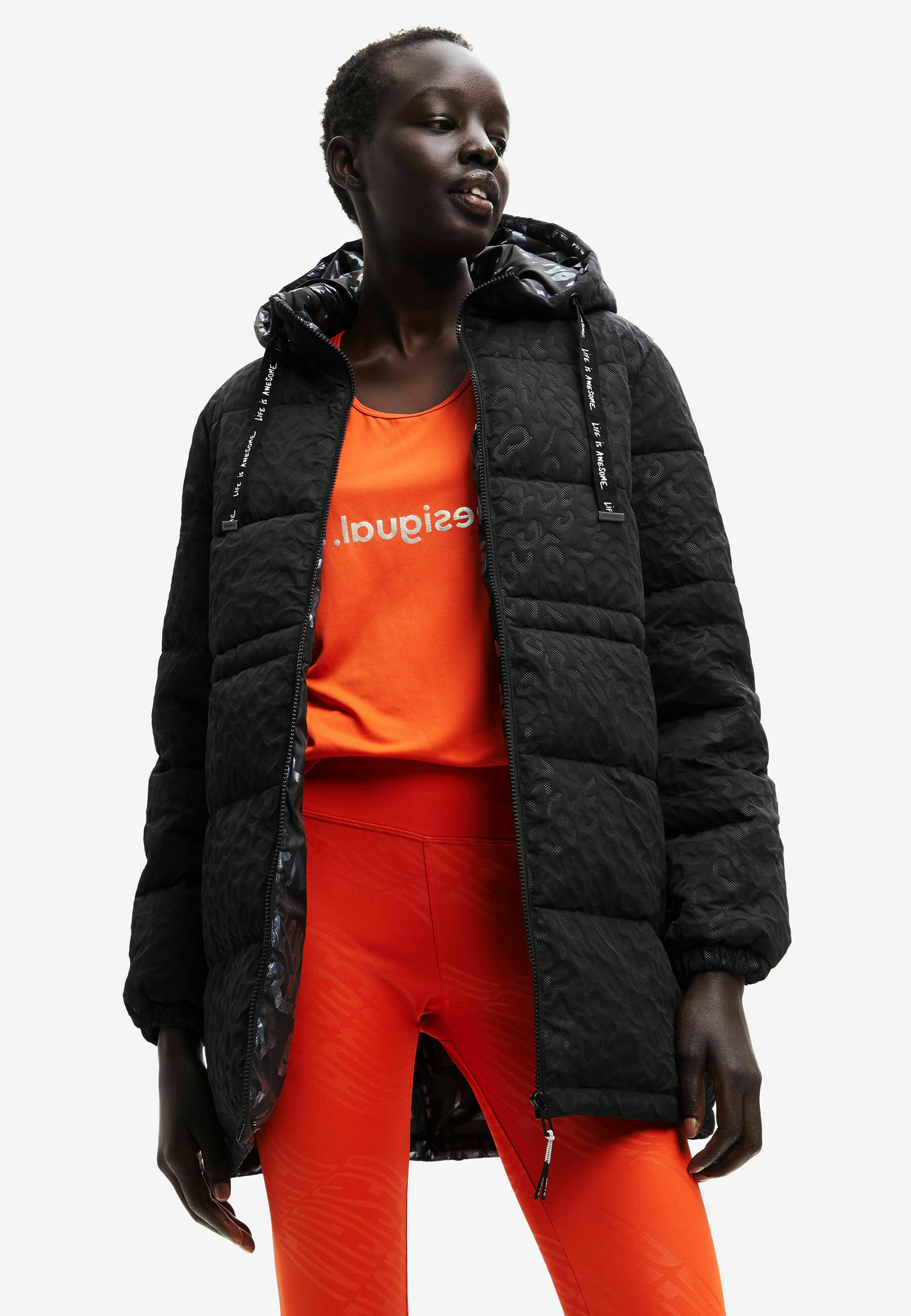 Desigual LONG - Abrigo invierno - black/negro - Zalando.es