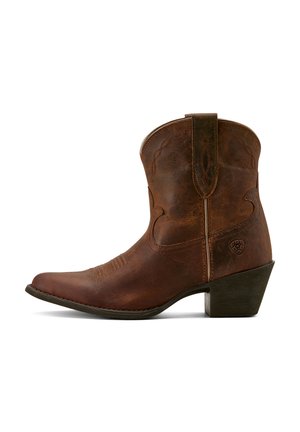 WESTERN MAGGIE - Cowboy/biker ankle boot - sassy brown