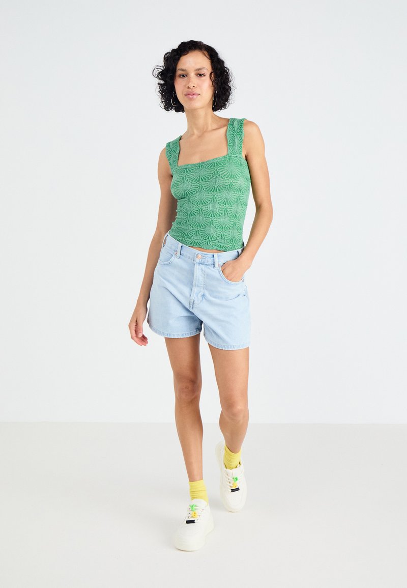 Shorts Jeans Bleu Femme - Coupe Tulipane Taille 40/42 (S) - Neuf Avec Étiquettes