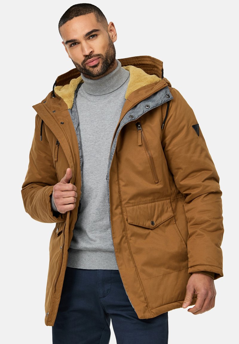 INDICODE JEANS Parkaer - mottled brown