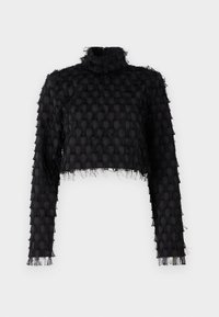 LYNETTE ABSTRACT FRINGES - Bluse - black