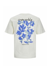 Jack & Jones RUNDHALS - T-shirt print - buttercream