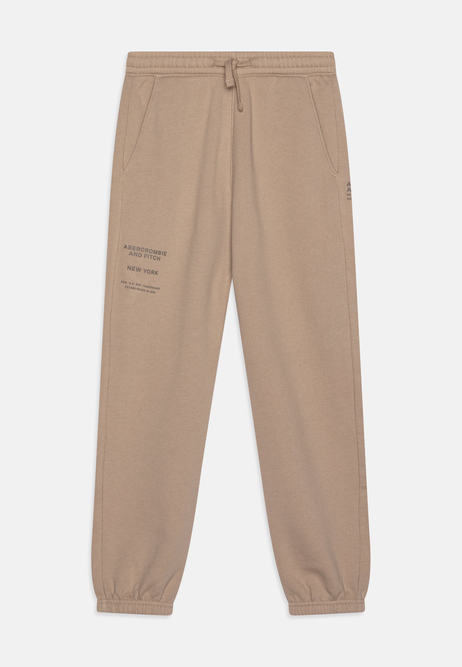 Abercrombie Fitch LOGO Pantalon de survêtement simple taupe