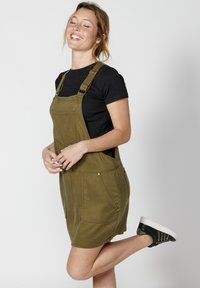 Koroshi STRAP - Vestido vaquero - kaki khaki