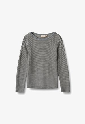 Wheat, WOOL T-SHIRT L/S ALFIE - Pikkade varrukatega topp - navy stripe