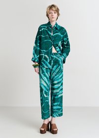 Calliope SANGALLO FANTASIA  - Stoffhose - var verde smeraldo scuro