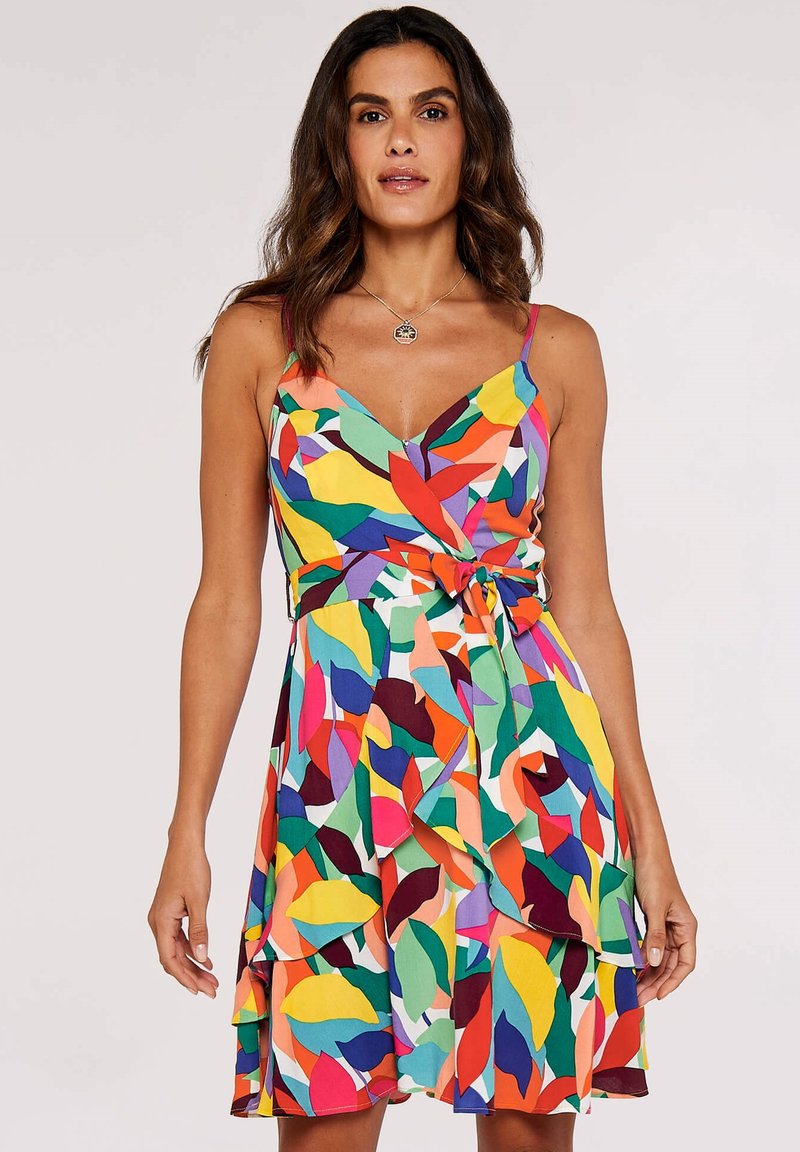 Apricot - COLOURBLOCK LEAF MINI - Day dress - red, Enlarge