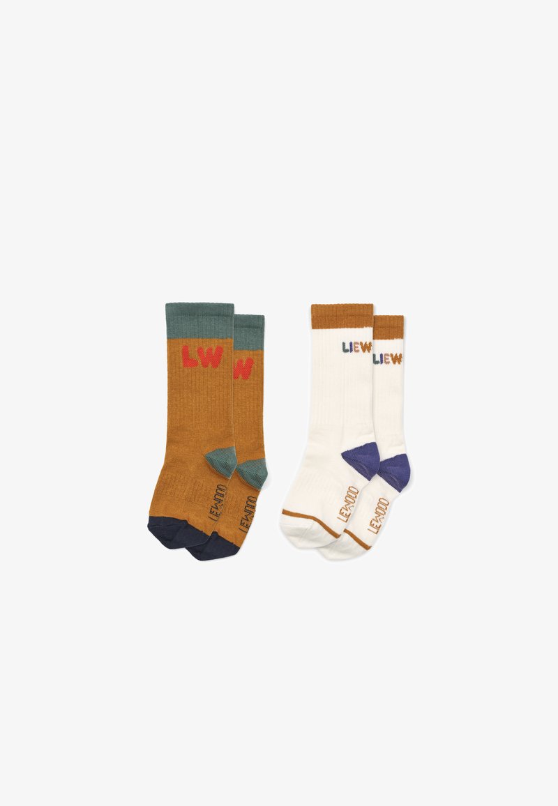 Liewood ANNETTE UNISEX 2 PACK - Kojinės - creme de la creme/golden caramel mix