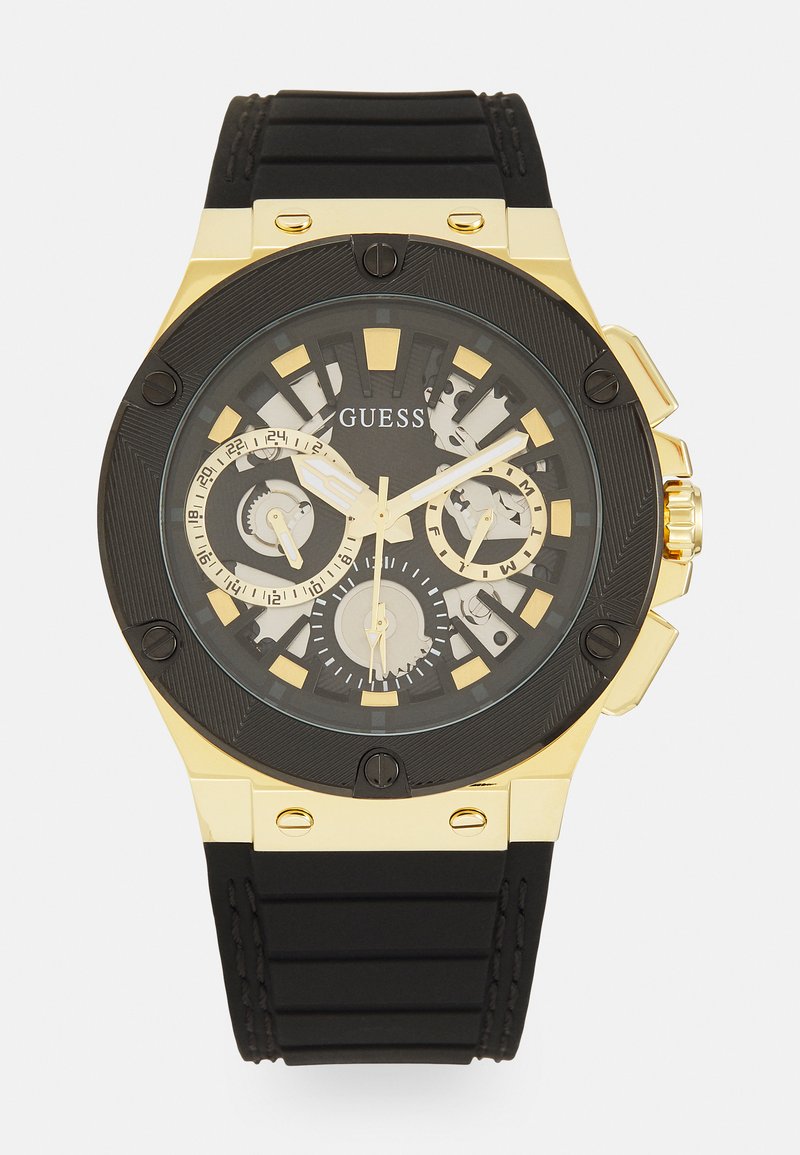 Guess - CIRCUIT - Rannekello - black sunray/gold-coloured, Suurenna