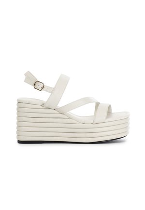 Platform sandals - white porcelain
