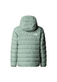 Roheline sulejope kapuutsiga, millel on tikitud muster, pehme tekstuur ja logo üla vasakpoolses servas.