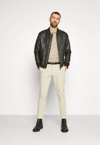 Selected Homme SLHICONIC - Casaco de couro - black