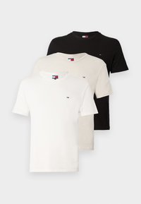 TEE 3 PACK - Basic póló - ecru/desert sand dune/black