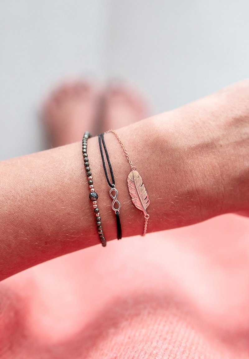 Glanzstücke München Women's 925 Sterling Silver Fabric Bracelet, Silver