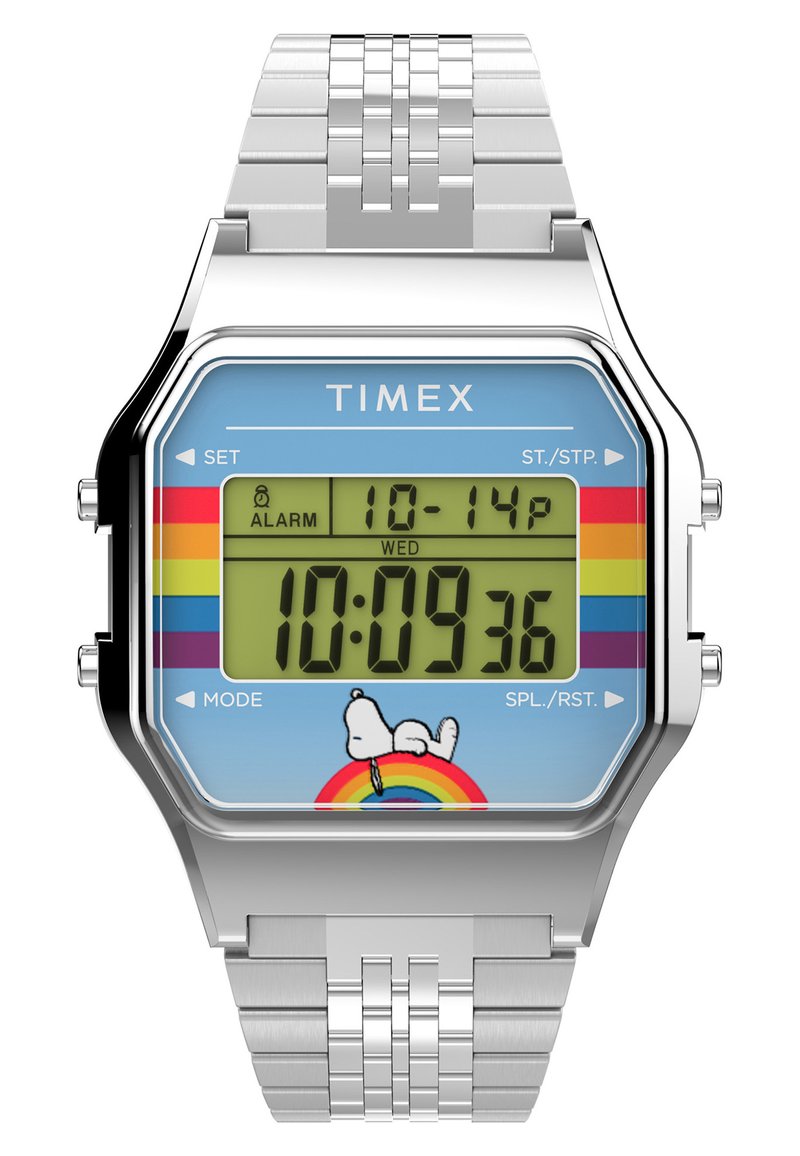 Timex TIMEX T80 X PEANUTS DREAM IN COLOR - Montre à affichage digital - stainless steel