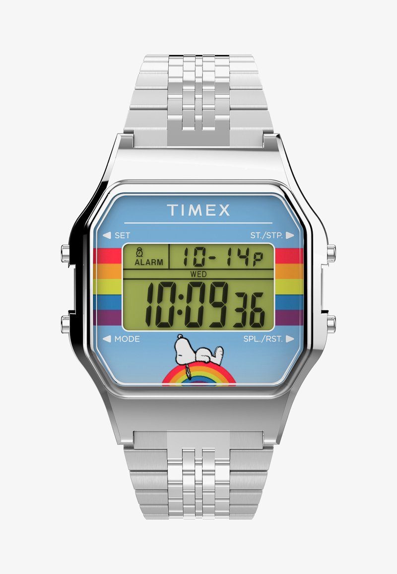 Timex TIMEX T80 X PEANUTS DREAM IN COLOR - Digitālais pulkstenis - stainless steel