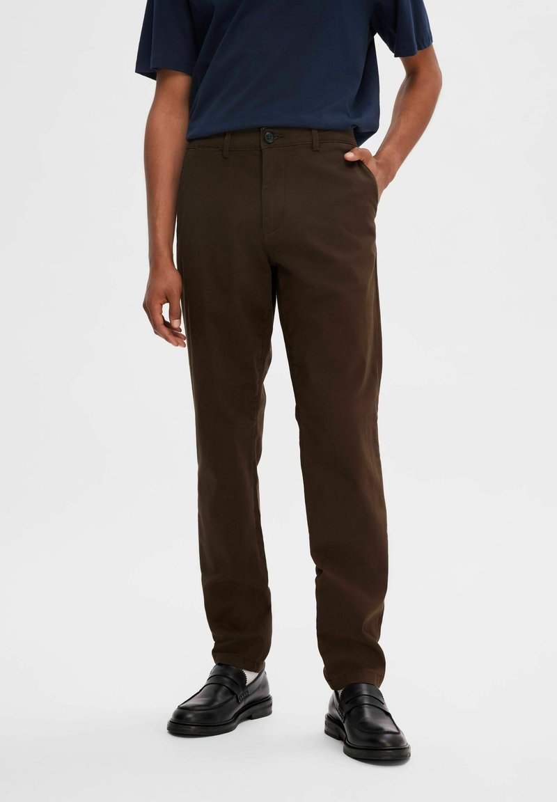 Selected SLH175-SLIM NEW MILES FLEX PANT NOOS - Chino - demitasse