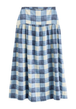 Next, Maxi skirt - blue ecru gingham