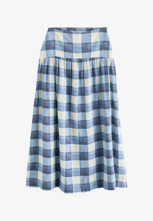 Next, Maxi skirt - blue ecru gingham