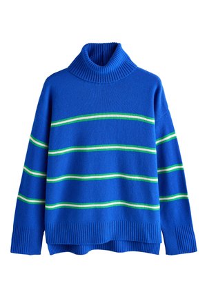 Next ROLL NECK - Trui - blue/green stripe
