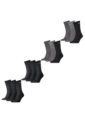 Puma CREW 12 PACK - Sokken - paar black paar anthracite grey