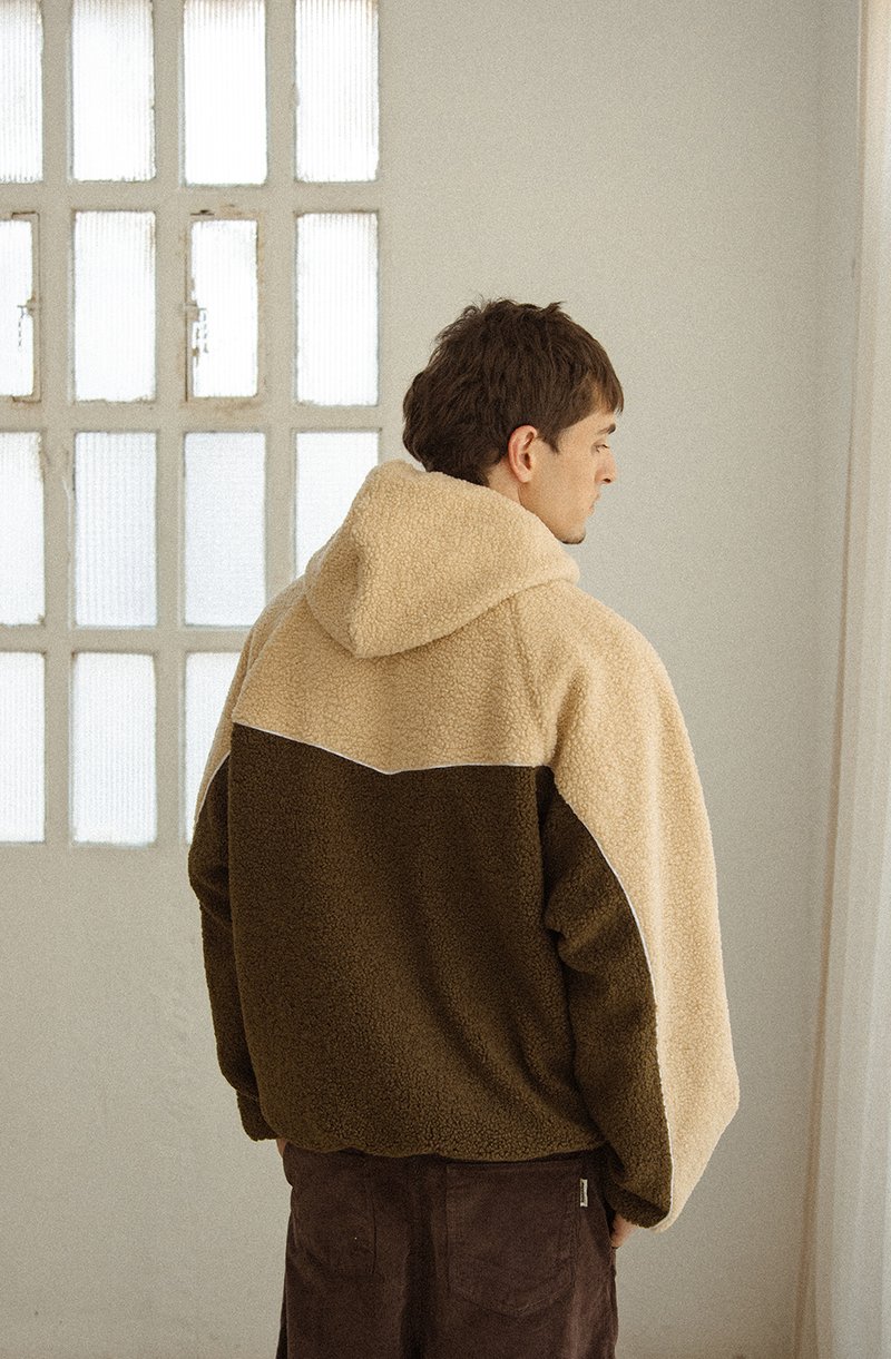 Kaotiko JACKET COMBINED CURLY UNISEX - Fliisjakk - ivory/khaki