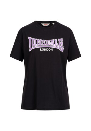 Camiseta estampada - black lilac white