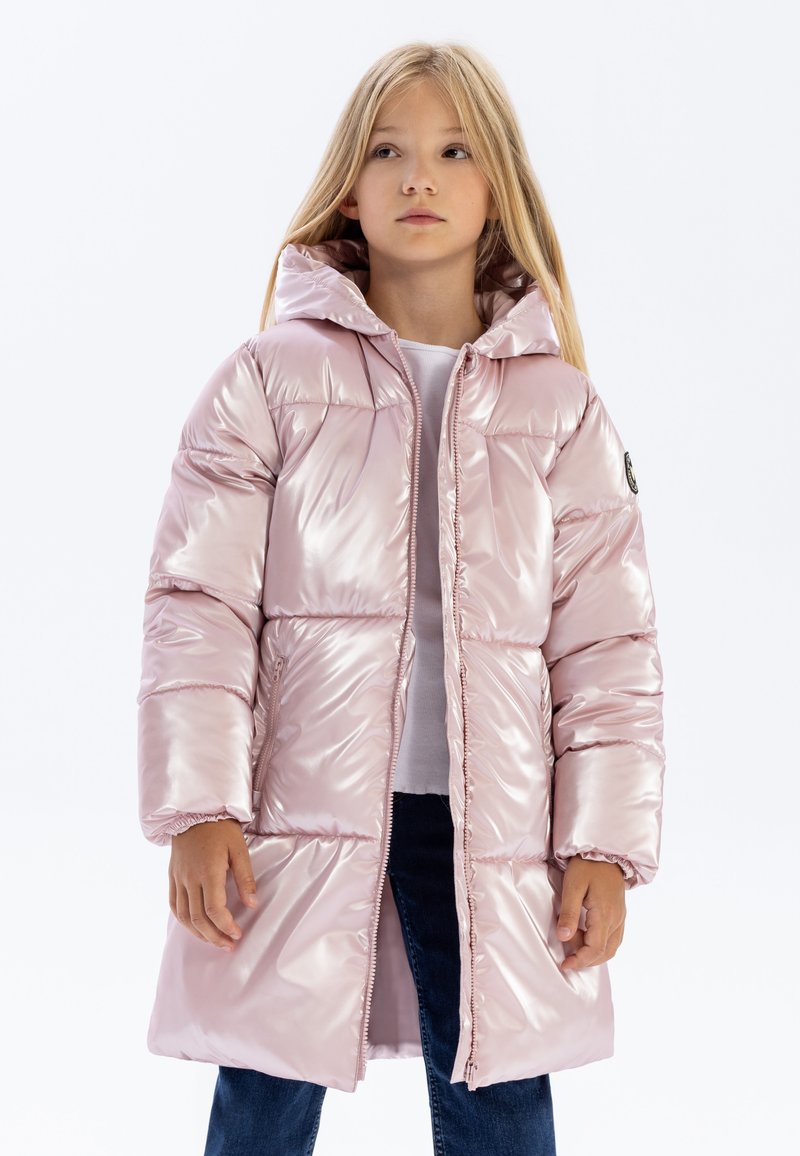 MINOTI MIDI LENGTH SHINY PADDED - Mikina s kapucňou - rose gold coloured