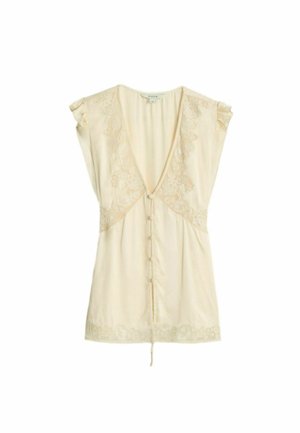 BHOEM, REGULAR FIT - SATIN LACE BLOUSE - Bluse - ecru
