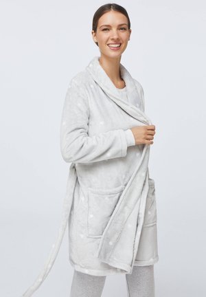 GREY SOFT WITH HEARTS - Župan - light grey