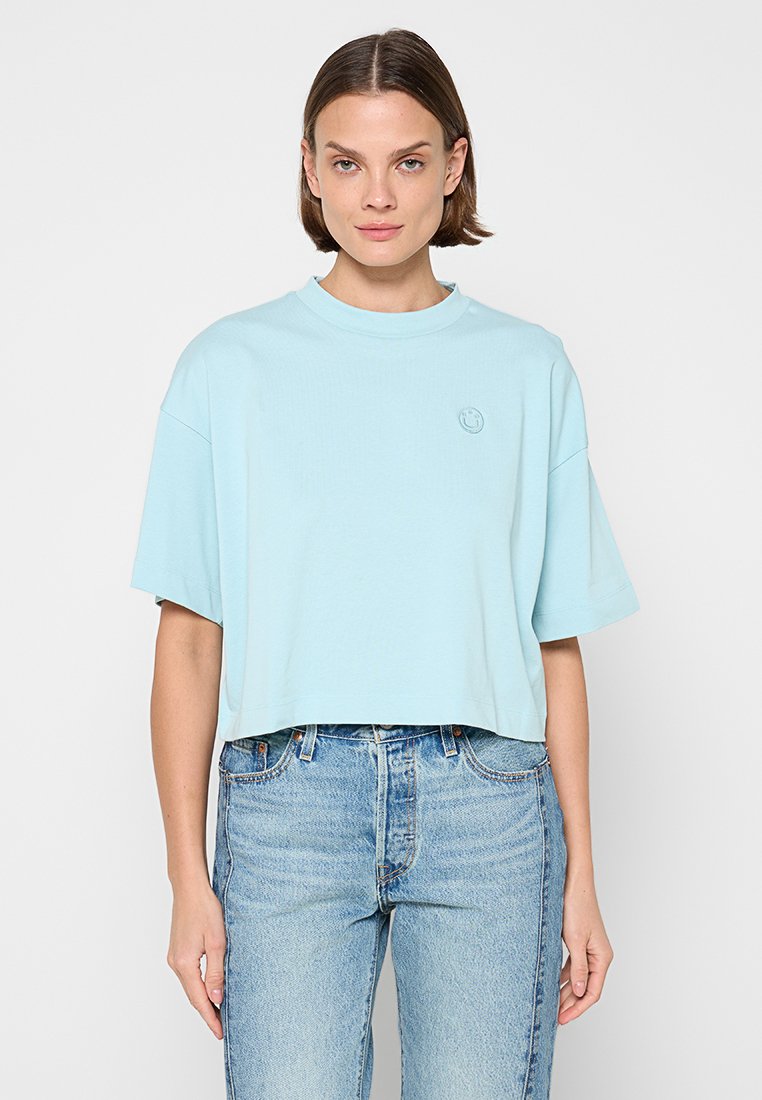 HUGO T-shirt basic blauw